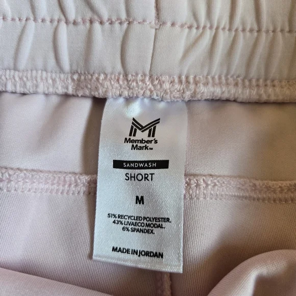 3/$25 Members Mark Sandwash Shorts Medium Baby Pink Butter Soft Luxe - Picture 7 of 9